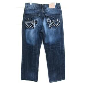 Project Mayhem 34 X 32 Dark Wash Relaxed Fit Embroidered Pocket Jean